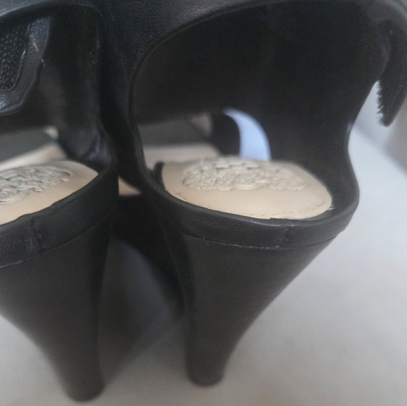 Vince Camuto Winnie Black Wedge Sandals - Picture 8 of 9